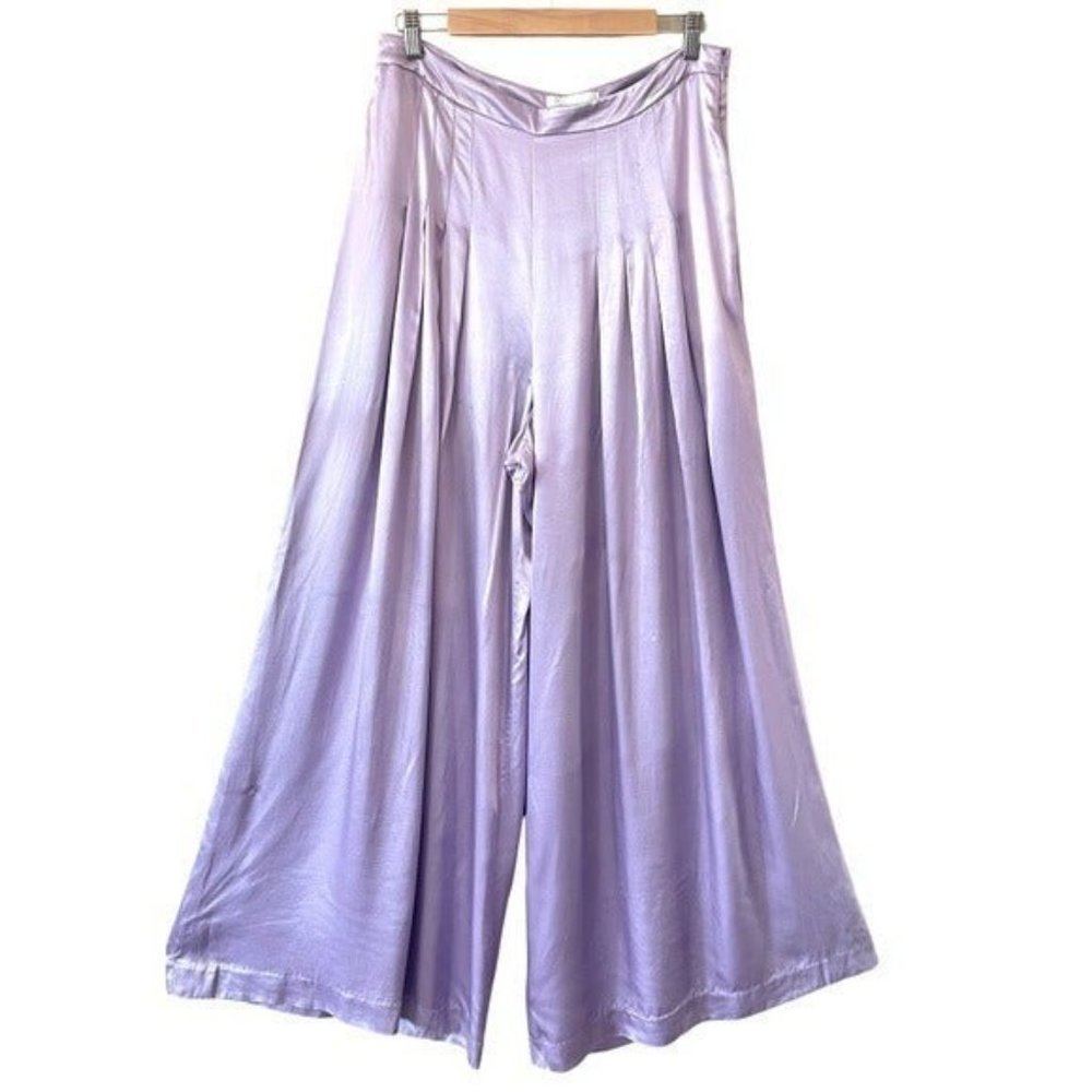 Anthropologie Lavender Wide Leg Pants - Picture 3 of 6